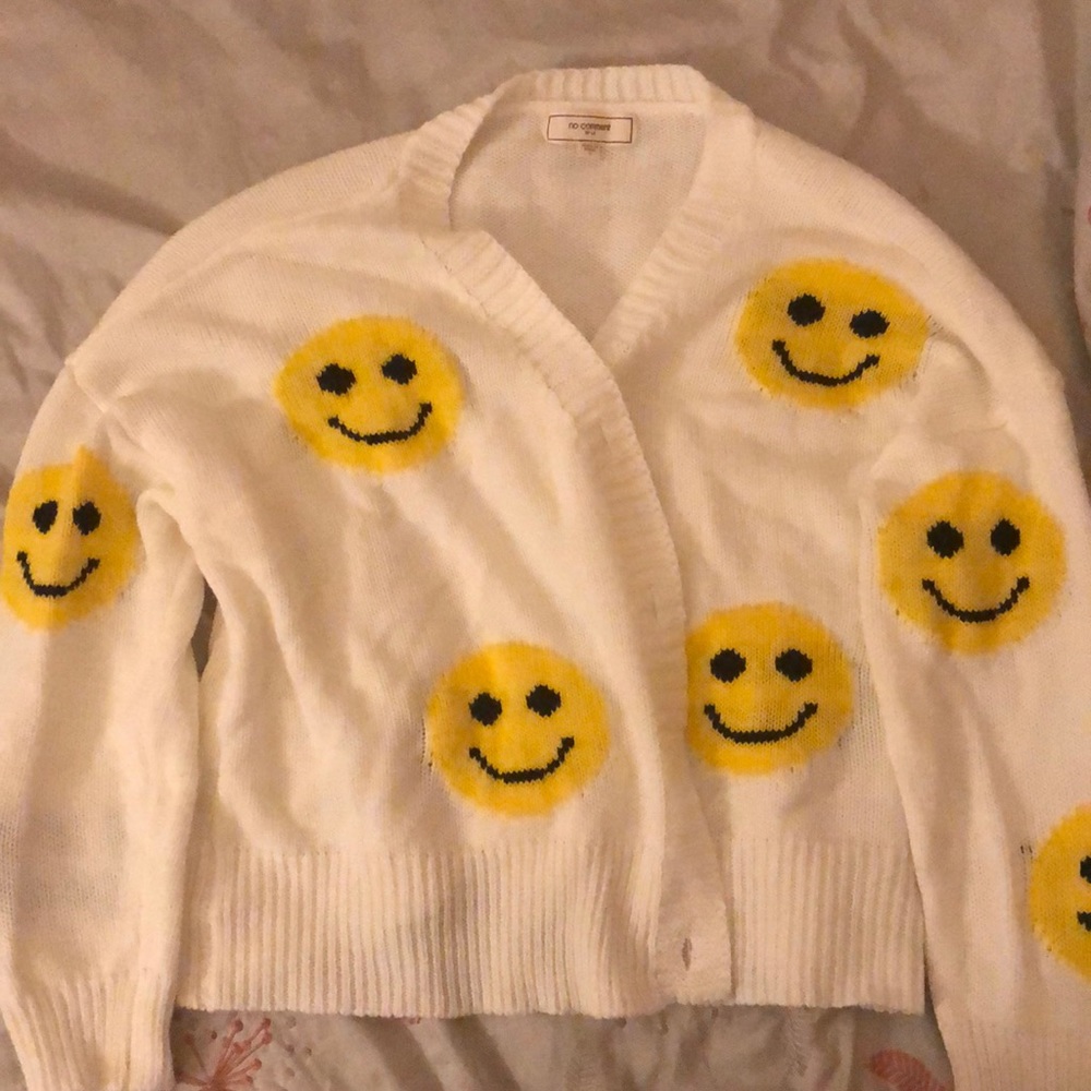 Smile Face Short Cardigan